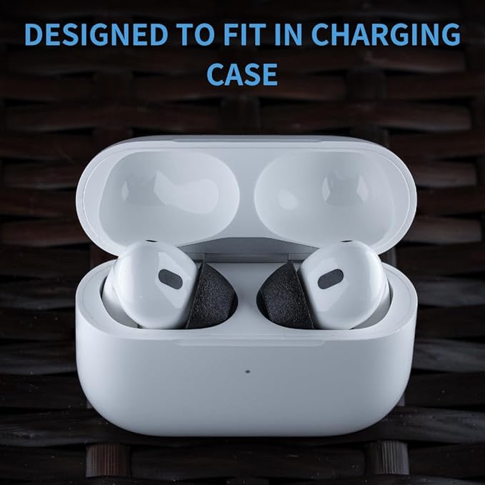 Comply TrueGrip | Premium Memory Foam Replacement Earbud Tips for Apple AirPods Pro 1 & 2 | Enhanced Comfort, Secure Fit, Superior Noise Isolation, Removal & Cleaning Tool | Black, Large (3 Pairs)