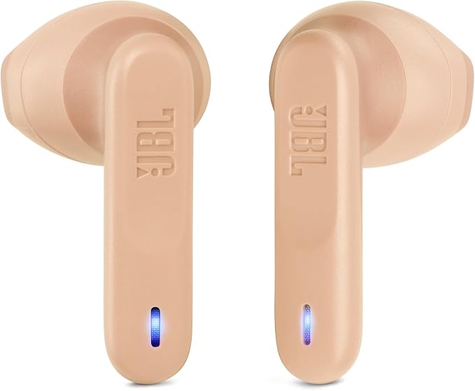 JBL Vibe Flex True Wireless Earbuds – Bluetooth Earphones with Deep Bass Sound, IP54 Water & Dust Resistant, Long Battery Life, Voice Assistant Compatible, Open-Ear Design (Beige)
