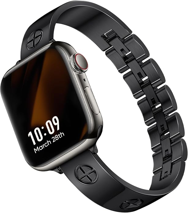 Missair Compatible with Apple Watch Band 38mm 40mm 41mm 42mm 44mm 45mm 46mm 49mm, Stainless Steel Metal Strap Women Dressy Bracelet Wristband for iWatch Series 11 10 9 8 7 6 5 4 3 2 1 SE Ultra
