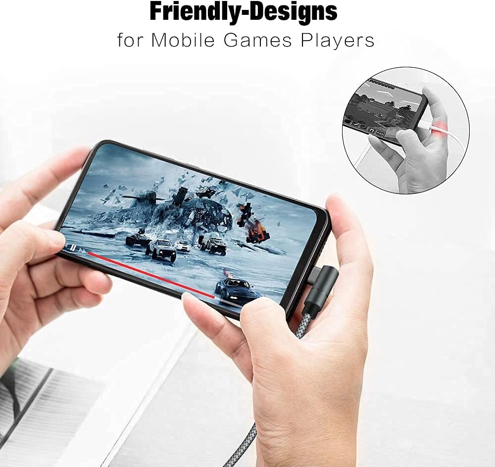 USB C to Lightning Cable 10FT MFi Certified 90 Degree iPhone Fast Charger Nylon Braided Extra Long Charging Cord Compatible with iPhone 14/13/13 Pro Max/13 Mini/12/11/XS/XR/8/iPad 8th