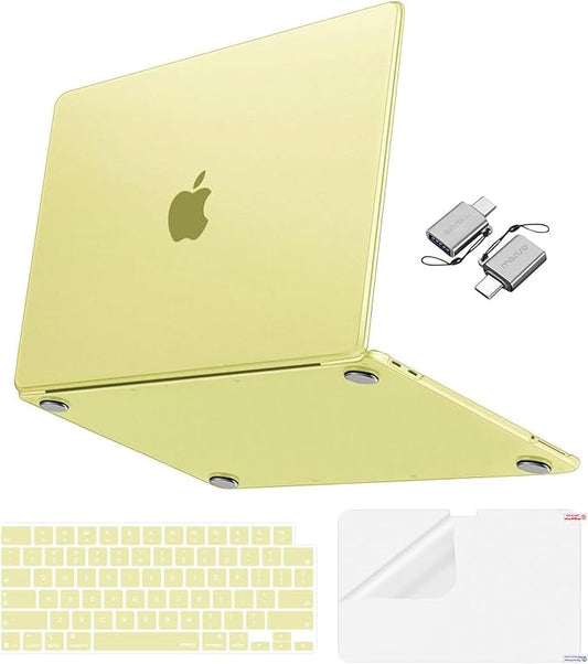 MOSISO Matte Finish Case Compatible with MacBook Neo 13 inch 2026 Release Model A3404, 4 in 1 Kit Ultra-Thin Exact-Fit Scratches & Fingerprints Resistant Protective Hard Shell Case Cover, Citrus Clear