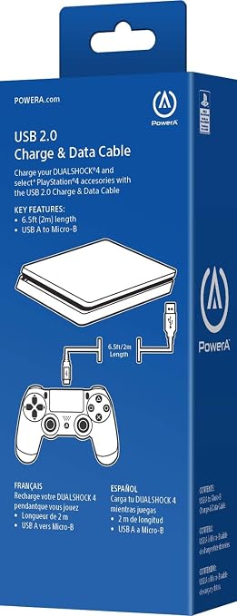 PowerA USB Charging Cable for Playstation 4