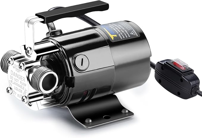 Trupow 1/10HP 330GPH 115-Volt Mini Portable Electric Utility Sump Transfer Water Pump with ON/OFF Switch(Only Pump)