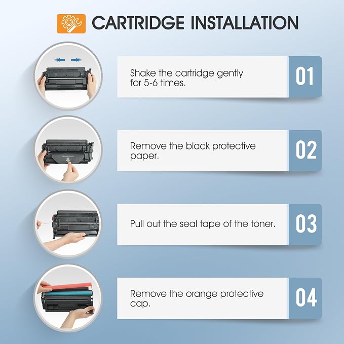 148A W1480A Toner Cartridge Black 4001n 4101fdw 148X Compatible Replacement for HP 148 148A W1480X for HP LaserJet Pro MFP 4101fdw 4101fdn Pro 4001dw 4001dn Printer Ink (4 Pack with Chip)
