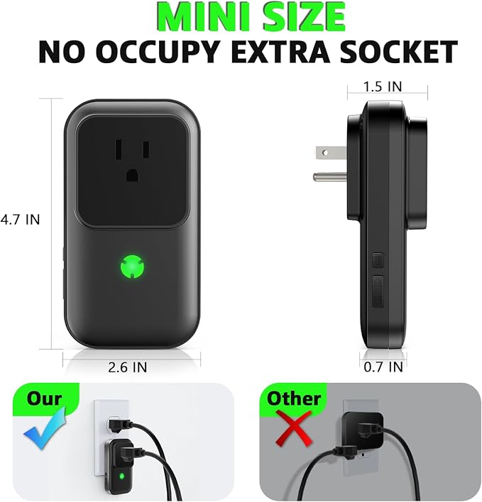 Power Failure Alarm WiFi, Freezer Power Outage Alarm, Free App Notification | Loud 110dB Alarm, 3 Sirens, Smart Home Power Monitoring for GFCI Trips, Refrigerator, Sump Pumps, Aquarium