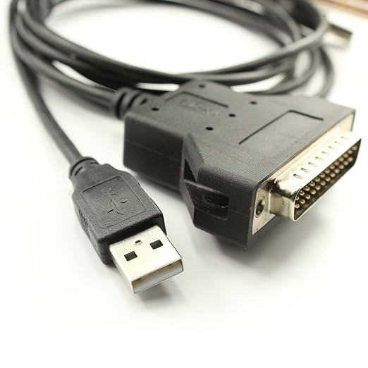 Usangreen Silabs CP2102 USB RS232 Serial Printer Adapter Cable to DB25 for Bar Code Printer Scanner (180CM)