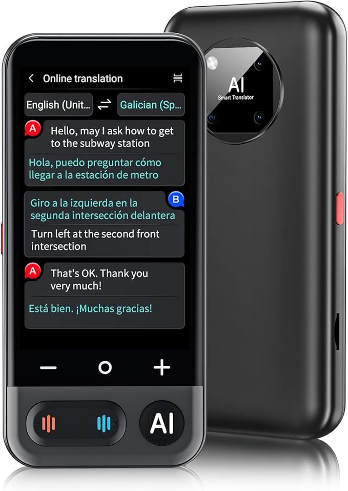Language Translator Device No WiFi Needed, 2026 Upgraded AI Translator Support ChatGPT,150+ Languages Instant translator Support Offline/Recording/Photo/Voice Translation Real Time for Travel Business