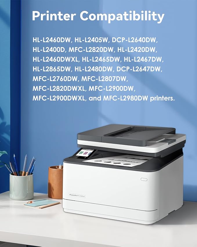 TN830XL 830XL Toner for Brother Printer DCP-L2640DW HL-L2460DW Replacement for Brother TN-830 XL/V/R TN 830 XL TN-830XL Cartridge MFC-L2820DW HL-L2405W HL-L2400D Printer High Yield (TN830XL 4 Pack)