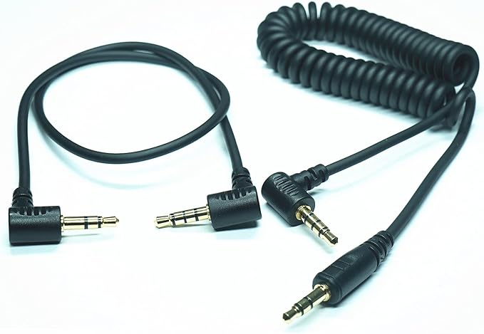 3.5MM-DC3 (MC-DC3) for Nikon Cameras Z5II/Z50II/ZR Shutter Release Cable is Suitable Connect the Timer, Camera Shutter Controller and Indoor Flash Trigger Cable (3.5mm-DC3 2pcs)