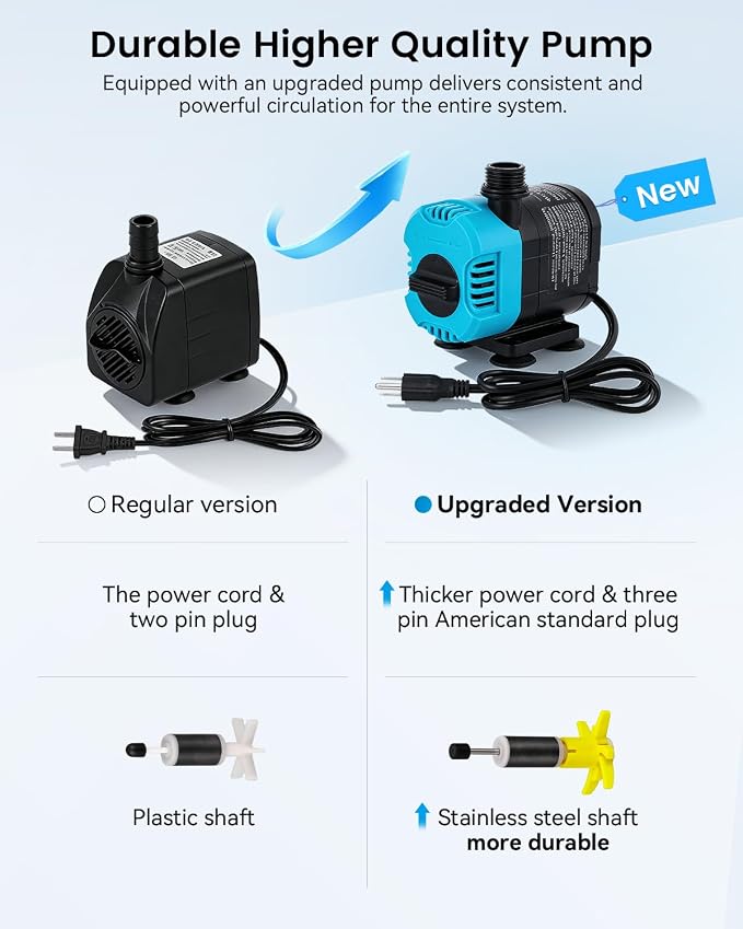 BAOSHISHAN 1/10 HP Aquarium Chiller 42 Gallon 160L Water Cooling System | Quiet Compressor Refrigeration, Includes Pump and Tubing, 110V, Ideal for Hydroponics, Axolotl and Reef Tanks