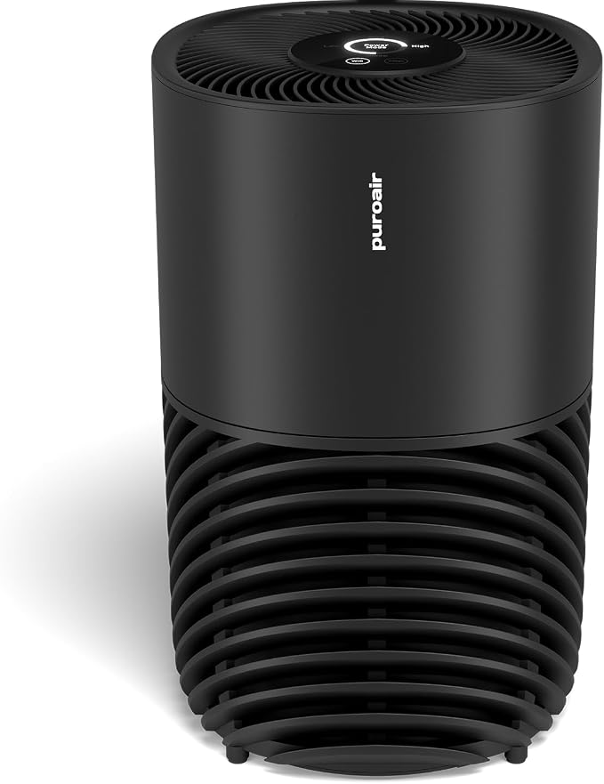 PuroAir 130i Smart Air Purifiers for Home Pets Allergies - HEPA + CarbonTech Filter up to 500X Stronger - Cleans Air Fast - Quiet Sleep Mode, Small Room Air Purifiers for Bedroom, Baby, Office, Dorm