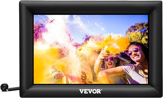 VEVOR Inflatable Movie Screen 20FT Inflatable Projector Screen for outside with 350W Air Blower Inflatable Screen Oxford Fabric Material Blow Up Screen for Outdoor Movie Supports Front/Rear Projection