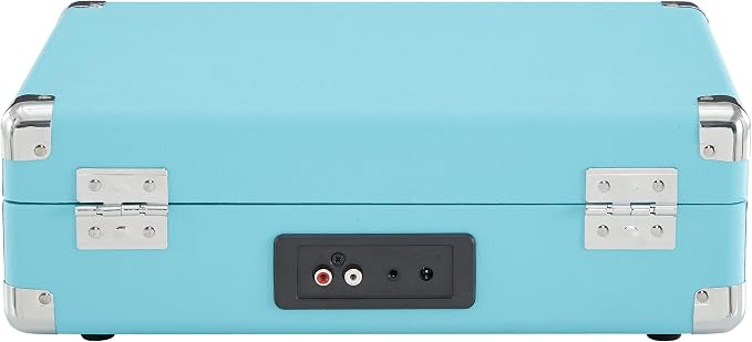 Crosley CR8005F-TU Cruiser Plus Vintage 3-Speed Bluetooth in/Out Suitcase Vinyl Record Player Turntable, Turquoise/White