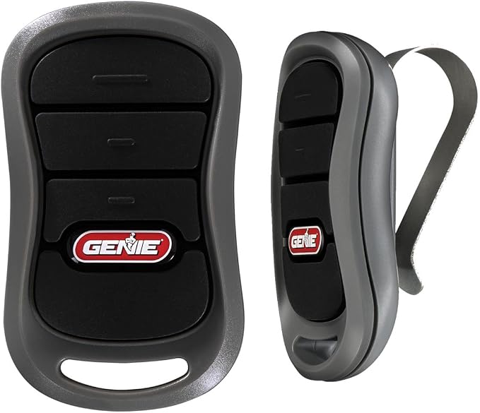 Genie 3-Button Garage Door Opener Remotes (2 Pack) - Each Remote Controls Up To 3 Genie Garage Door Openers -Compatibility Only With Genie Intellicode Garage Door Openers - Model G3T-R, Black