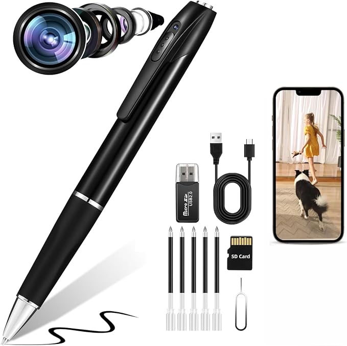1080P Mini Hidden Camera，HD Camera Pen – Nanny Cam Mini Security Cameras，Long Battery Life，Easy to Use，Micro Pen Camera for Important Moment【2026 Upgrade】