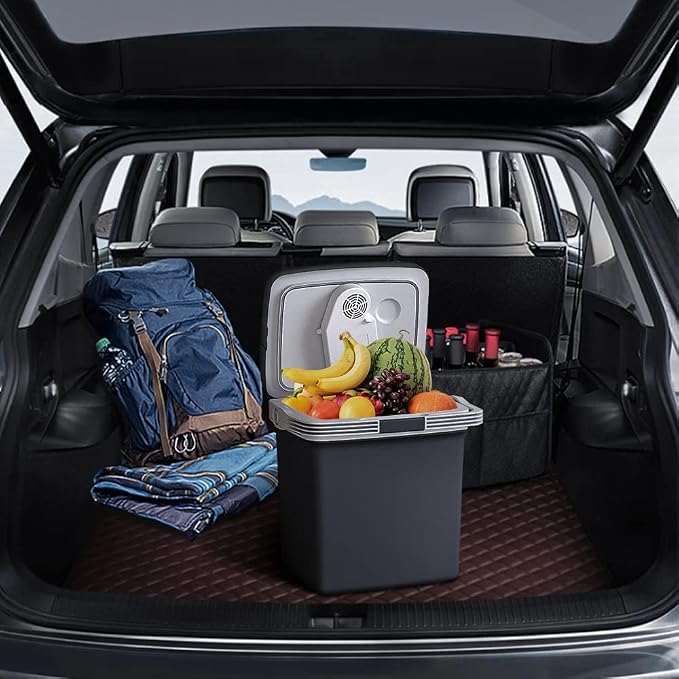 TREFAN Electric Cooler & Warmer28QT/26L, Portable Car Fridge (48℉~139℉), Car Cooler Plug in, Electric Car Coolers for Vehicles AC/DC,12V Refrigerator for Car, Travel, Camping,Truck