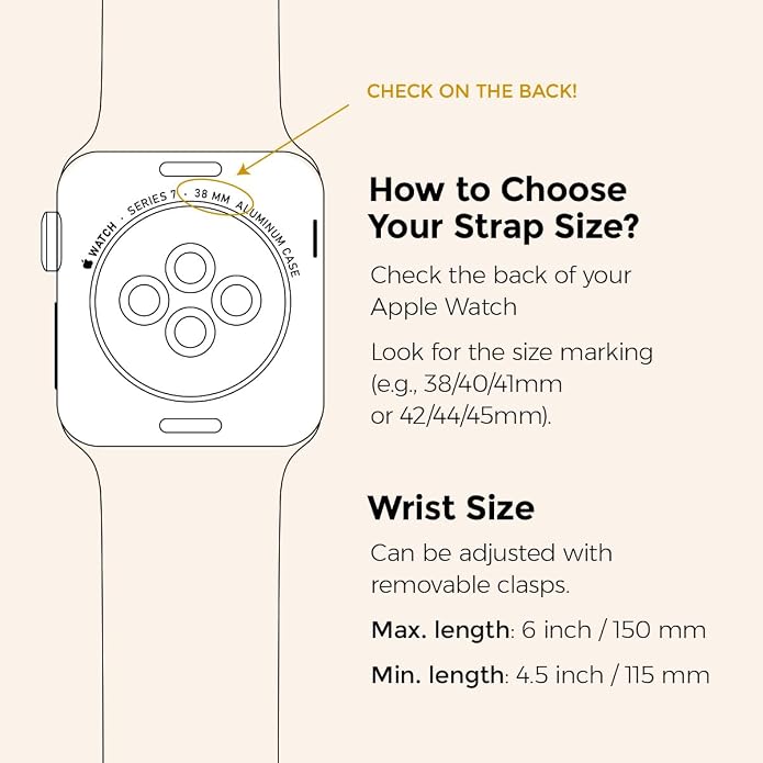 My Pretty Strap - Compatible Apple Watch Band Strap, Stainless Steel Fashion iWatch Replacement Strap- Easy Resizing, No Tool Needed, Fits Most Wrists- Compatible with Series 1-11, SE and Ultra