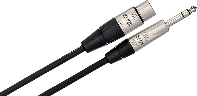 Hosa HXS-030 Pro Balanced Interconnect, REAN XLR3F to 1/4 Inches TRS, 30 Feet