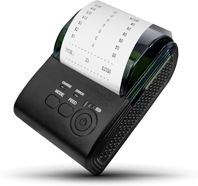 Kolibri Portable Thermal Printer with 90mm per Second Speed, USB and RJ232 Cable are Included - Bill Counter Printer