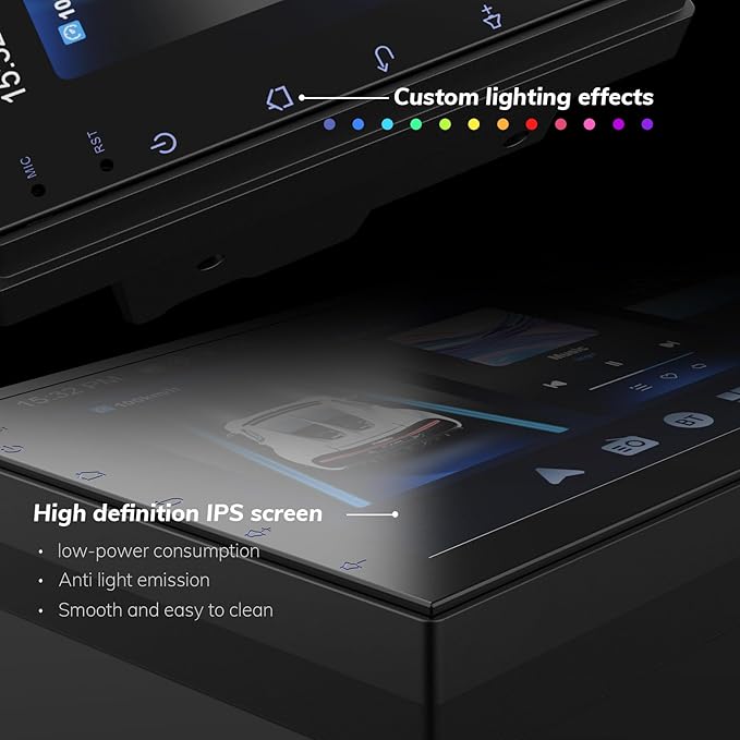 Haudio Double Din Car Radio with Wireless CarPlay & Android Auto, 7" HD Touchscreen Car Stereo with Mirror Link, Backup Camera, GPS Navigation, Bluetooth, Voice Control (2+32G, No Backup Camera)