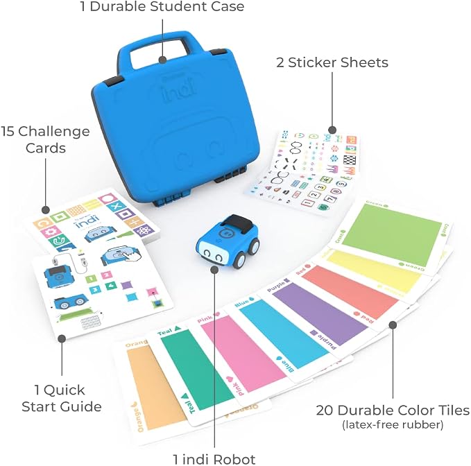 Sphero Indi Student Kit Screenless Coding Robot for Ages 4+ | Introduce Coding & Computer Science, Computational Thinking Concepts, Solve Puzzles & Create Mazes, Educational STEM Toy