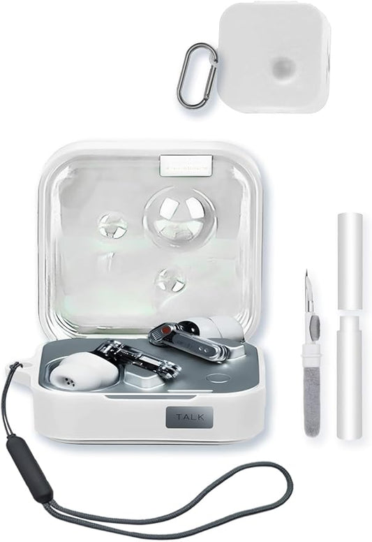 Case for Nothing Ear3 True Wireless Earbuds,Soft Protective,BOVUGAC Silicone Case Cover with Keychain & Cleaning Kit & Lanyard for Nothing Ear 3-Blue