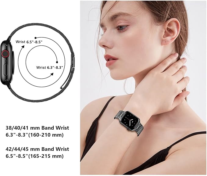 i-Boruly Pure Titanium Band for Apple Watch Ultra 3/2/1 (49mm), Series 11 10 9 8 7 6 5 4 SE (46/45/44mm) - Waterproof Lightweight Metal Strap with Adjustment Tool,Men Durable Business Design (Silver Color)