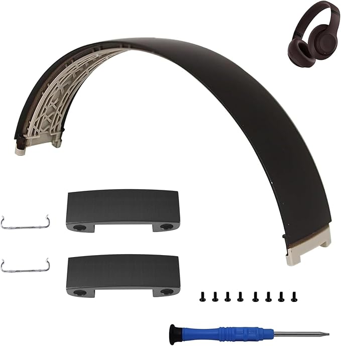 Adhiper Studio Pro Replacement Headband & Hinge Replacement for Beats Studio Pro Headphone,Durable Parts Accessories Repair Kit Set(Deep Brown)