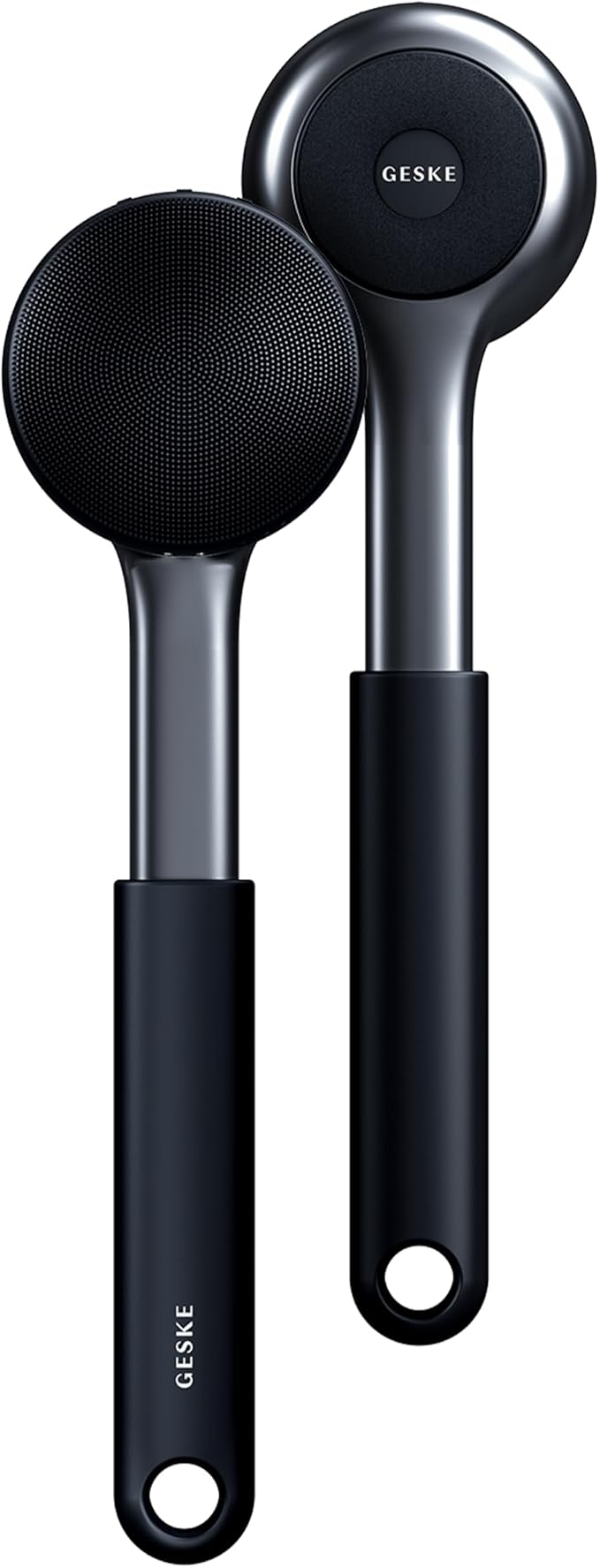 GESKE Sonic Full-Body Brush & Intensive Exfoliator | 8 in 1 | Electric Body Cleansing Brush | With SmartSonic Pulsations | Deep Cleansing, Exfoliation, Massage | Extendable Handle | Rough Skin Remover