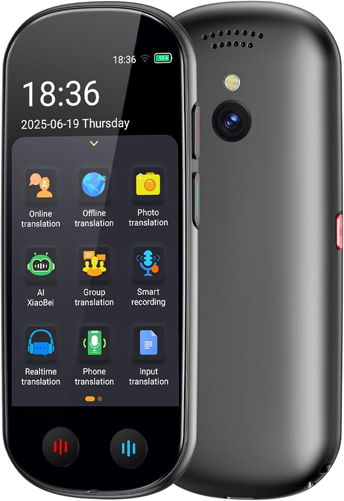 Language Translator Device No WiFi Needed, 2026 Upgraded AI Translator, 150+ Languages Instant Two Way Vioce Translator, Online/Offline/Recording/Photo/Text Translation for Business Learning Travel