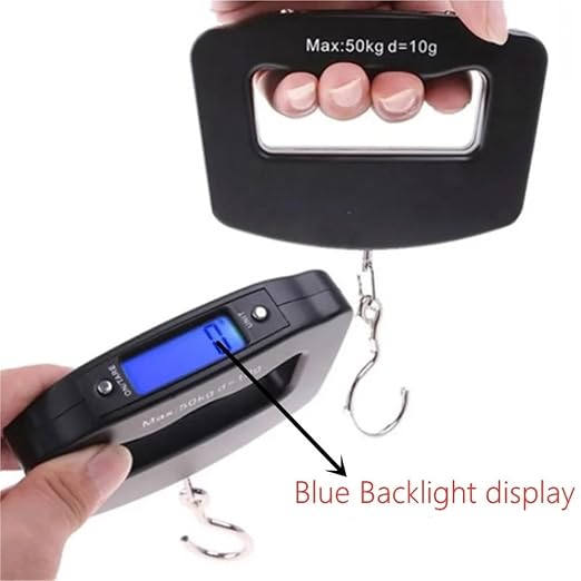 Portable Digital Luggage Scale - 50Kg/10g Capacity with Backlight & Fishing Hook