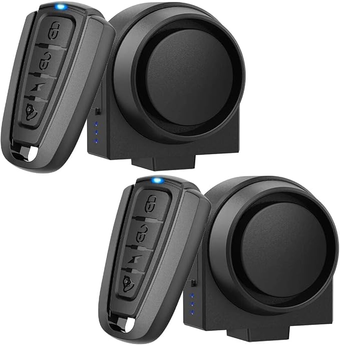ADONOW Wireless Remote Bike Alarm 2 Pack