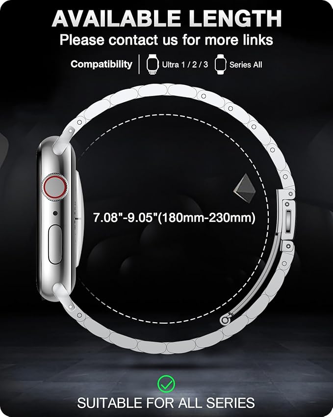 EPULY Metal Band Compatible with Apple Watch Bands for Men 49mm 46mm 45mm 44mm 42mm, Business Stainless Steel Strap for iWatch Series 11 10 9 8 7 6 5 4 3 2 1, SE3 2 1, Ultra3 2 1, No Tools Required