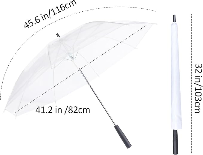 LED transparent luminous umbrella with flashlight creates dreamy atmosphere for you,light up umbrella is suitable for birthday, wedding and Christmas party (Warm light)