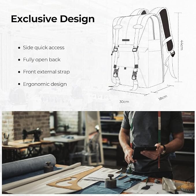 K&F CONCEPT Camera Backpack, Camera Bags for Photographers Large Capacity Camera Case with Raincover,15-15.6 Inch Laptop Compartment Compatible for Canon/Nikon/Sony/DJI Mavic Drone(Backpack 20L)