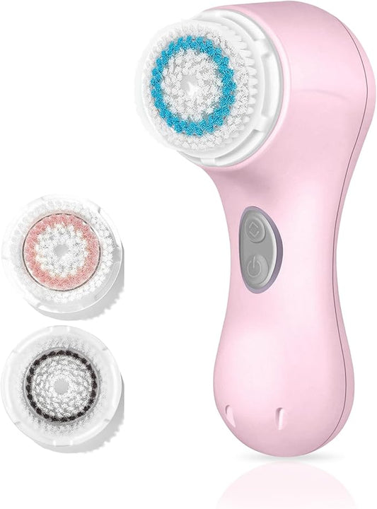 Microtree Electric Facial Cleansing Brush, No Rotation, Sonic Vibrating Deep Clean, Face Brushes for Cleansing, Rechargeable Face Scrubber Exfoliator for All Skin Types, Non Spin