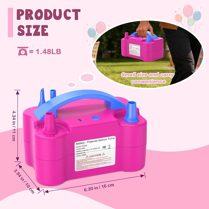 chamvis Balloon Pump Electric, Balloon Air Pump Inflate Pump for Balloons: Blower Machine for Fast and Easy Filling Balloons