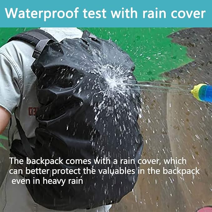 Welaso Smart Bluetooth LED Backpack with Colorful LED Sign Panel and Programmable, DIY Laptop Daypack Bag,Black (Medium 21L,with Rain Cover)