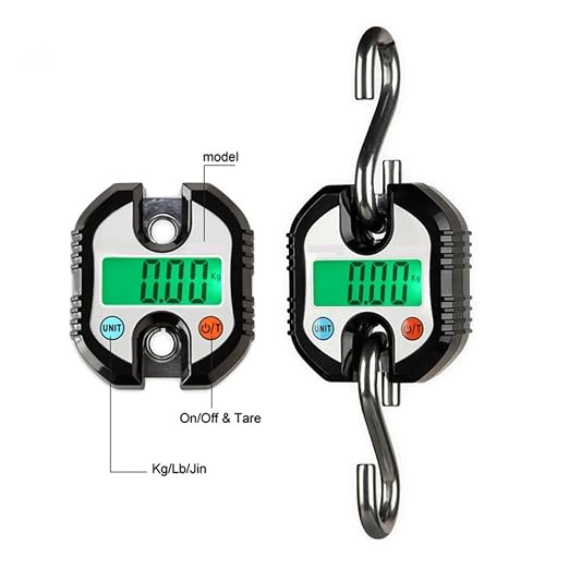 Digital Luggage Scale, Electronic Scale, LCD Backlight, Maximum Weight 150kg Mini,for Suitcase Hanging Weight(Black)