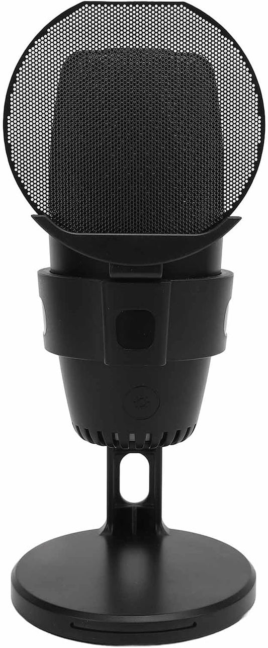 XUMIUZIY USB Gaming Microphone for PS 4/PS 5/PC, Condenser Microphone with Filter, Dynamic Ambient Lights, Shock Mount, Quick Mute, Volume Gain Control, for Streaming, Podcasting