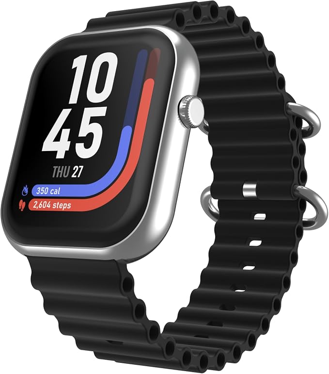 iTouch AIR 5 Smartwatch, 1.85" AMOLED Display, Bluetooth Calling, 100+ Sports Modes, Heart Rate, SpO2, Sleep & Stress Tracking, Water Resistant, 7-Day Battery Life, for Android & iPhone