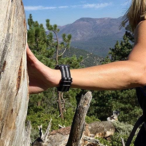Carterjett EXTRA LARGE Hiking Trail Nylon Band - Compatible with Apple Watch Ultra 3 2 1, 49mm 46mm 45mm 44mm for Men Women, XL for Big Wrists, Xtra Long, Soft Braided Sturdy Weave Sport Strap for iWatch SE 3 2 1, iWatch All Series & Models (Sterling S...