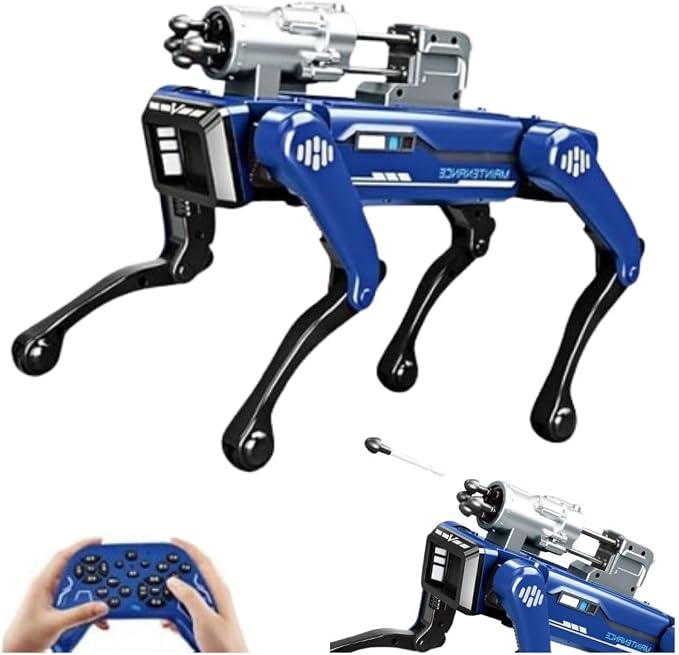 Robot Dog Toy for Kids, Interactive Smart Robotic Puppy with Voice & Remote Control, Programmable AI Pet 30+ Actions, Music & Dance, Soft Bullet Shooting, STEM Educational Birthday Gift Boys Girls