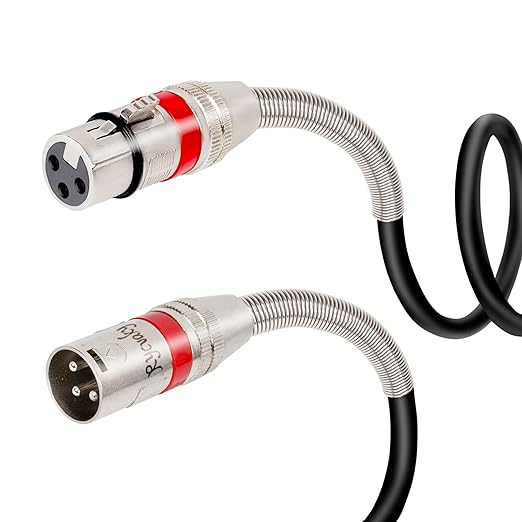 1 Pack XLR Cable 150 Feet, Long Male to Female XLR Microphone Cable for Recording Studio Speaker,Podcast or PA System, Heavy Duty OFC 3-Pin Balanced Shielded, PVC Jacket