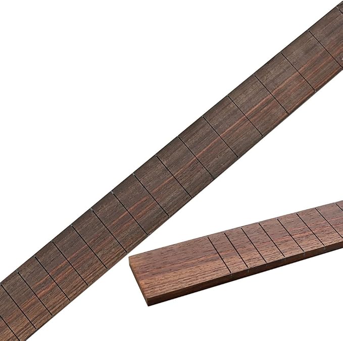 Guitar Fretboard With 21 Frets Maple Fingerboard for 3 String Cigar Box Guitar Replacement (Rosewood)，1Pcs