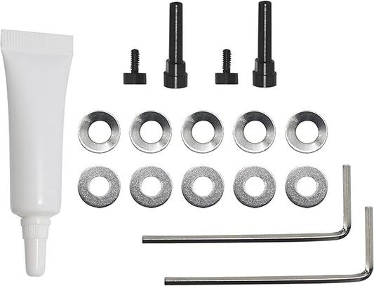 Adhiper QC45 Metal Swivel Pins Replacement Repair Parts Accessories for Bose QuietComfort 35/QC35/QC35 II/QC45/QuietComfort SE (QC SE)/Quiet Comfort Headphones, Hinge Screws and Gasket（Black）