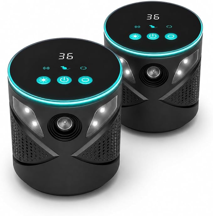Ultrasonic Pest Repellent Plug in, Mouse Rodent Repellent Indoor Insect Control Traps for Mice Rat Squirrel Bats Roach Spider Ant Bug, Electronic Repelling Device with 3 Mode Switching, 2 Packs