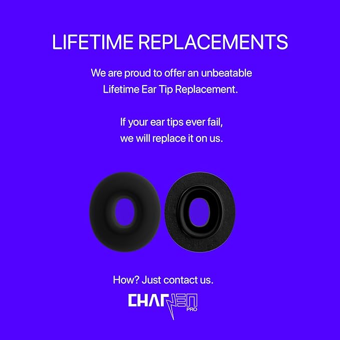 AirFoams Pro Ultra V5.0 Memory Foam Lifetime Replacement Ear Tips for AirPods Pro 1 & 2 — Black Color, Anti Slip, Better All Day Comfort, Don't Fall Out, Noise Cancelling, Better Sound (3 Pairs-S/M/L)