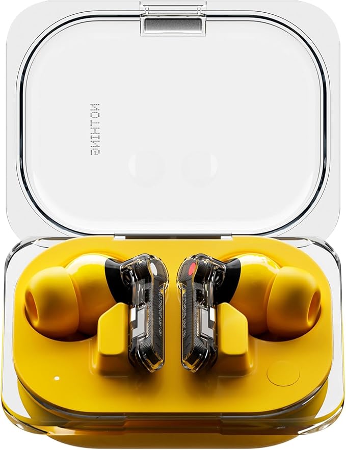 Nothing Ear (a) Wireless Earbuds, 45dB Hybrid Noise Cancelling Earbuds, Hi-Res Audio, Advanced Equaliser, Dual Connect, 6 Mics, 42.5H Playtime Ear Buds Wireless Bluetooth, Yellow