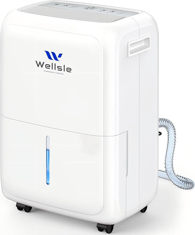 3500 Sq. Ft Dehumidifier for Home & Basement with Drain Hose, Max 52 Pint Dehumidification with Larger 1.59 Gallon Water Tank, Smart Efficient Humidity Control
